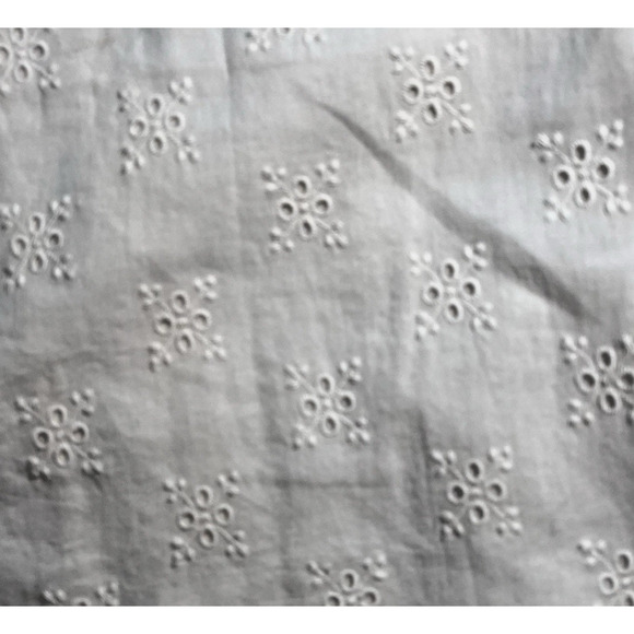 Madewell Eyelet Tie Front Midi Dress White Cotton Short Sleeve Size 4 Boho Bride - Picture 14 of 16